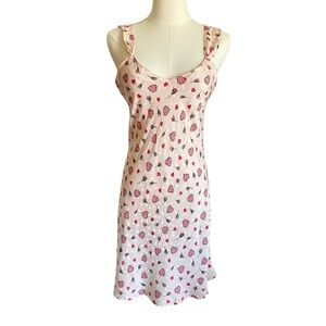 Vintage Silk Heart Print Mini Dress